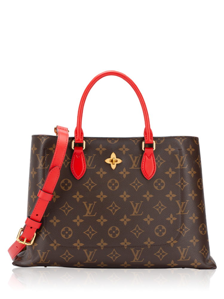 Monogram Flower Tote Coquelicot