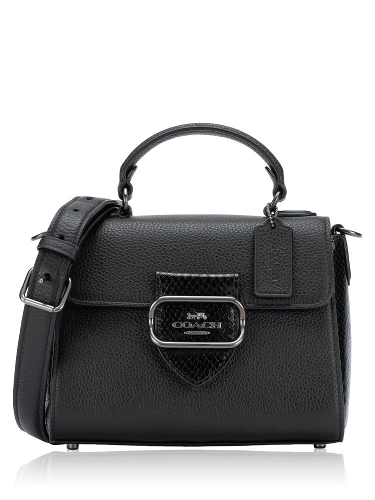 CF321 Morgan Snake Trim Satchel Black Multi