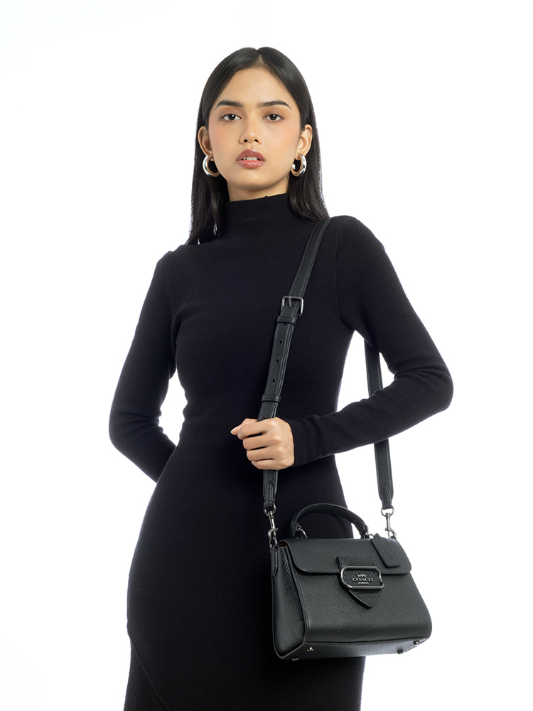 CF321 Morgan Snake Trim Satchel Black Multi