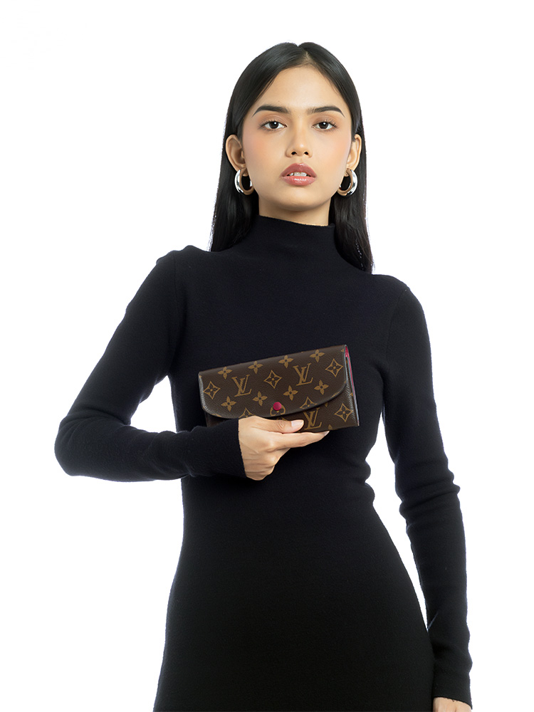 Monogram Emilie Wallet Fuchsia