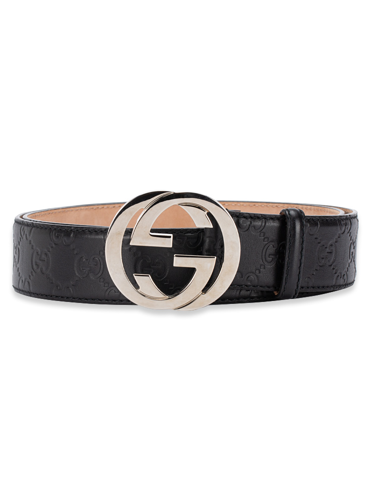 Microguccissima Interlocking G Belt Black Sz 95