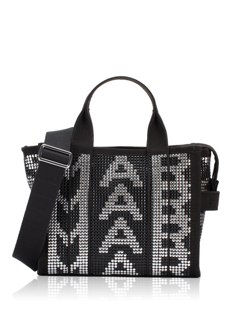 The Studded Monogram Tote Black Multi