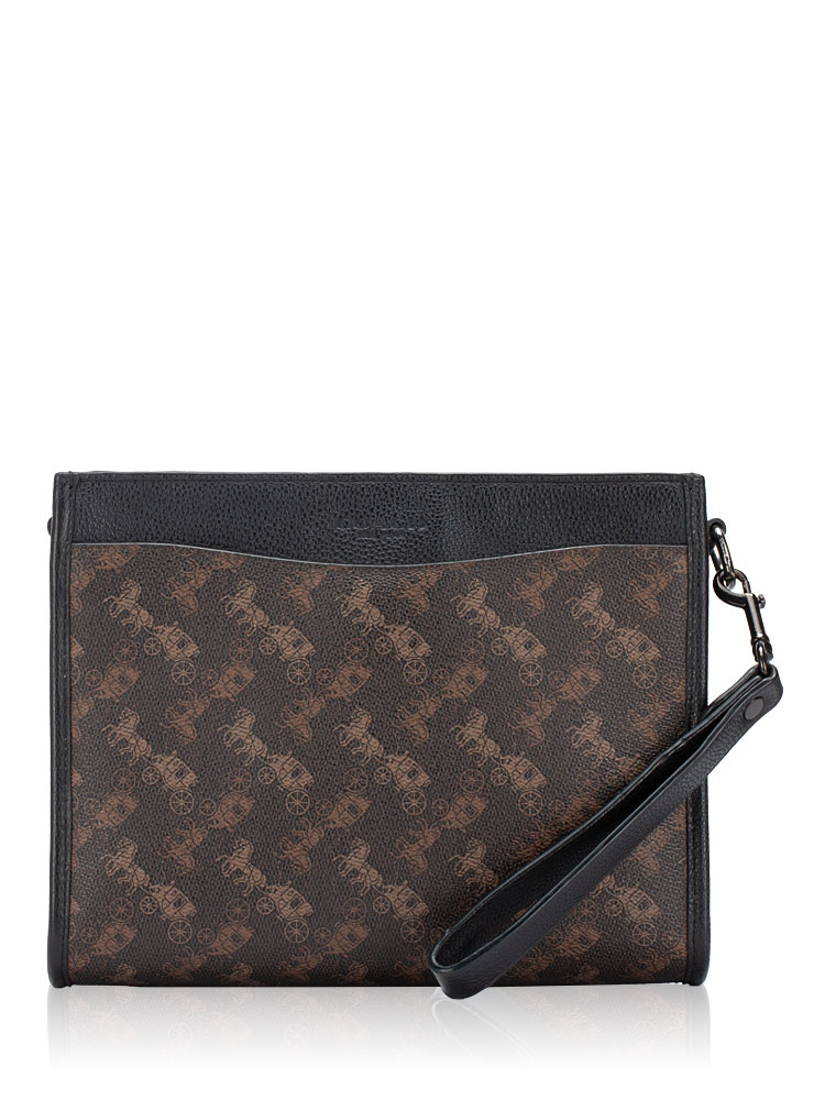 CC087 Hitch Horse And Carriage Pouch Brown Black
