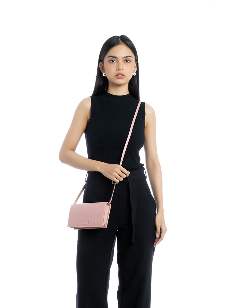 Microguccissima Wallet on Strap Soft Pink