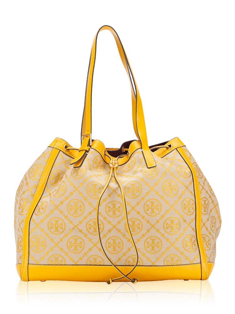 T Monogram Jacquard Small Tote Goldfinch