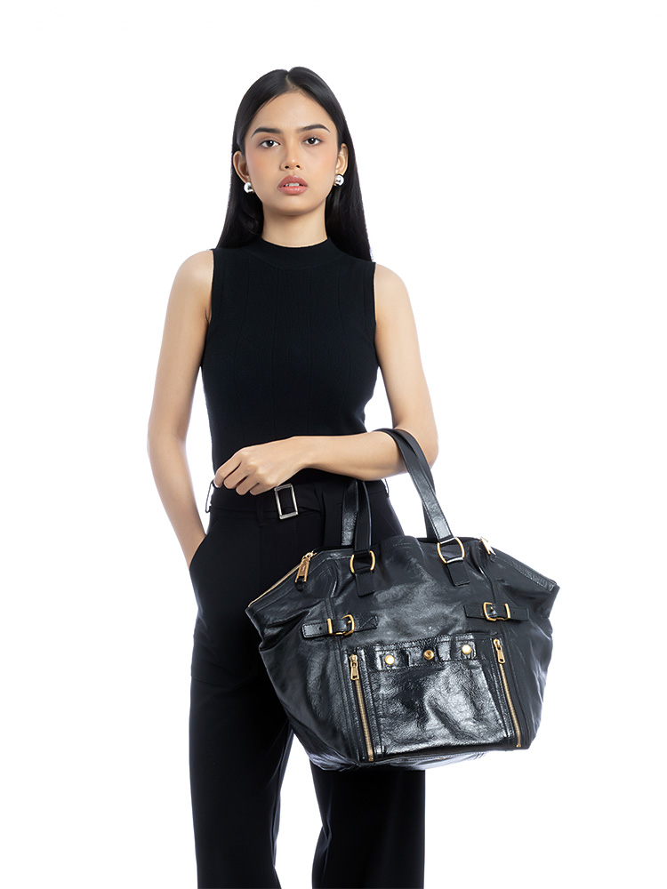 Patent Downtown Large Tote Black