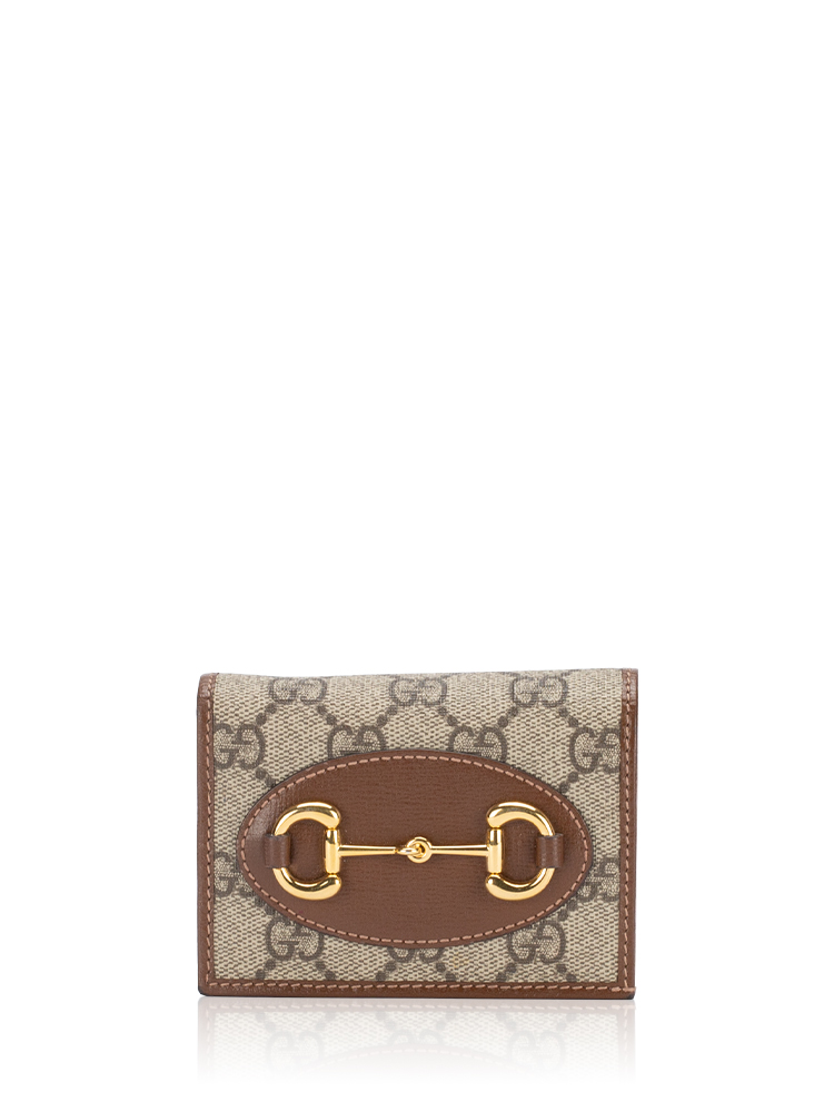 GG Supreme 1955 Horsebit Mini Wallet Beige Ebony