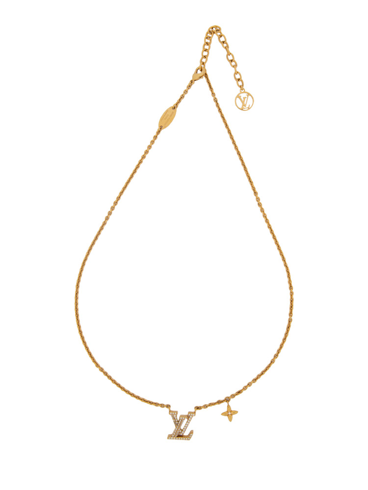 Crystal LV Iconic Necklace Gold