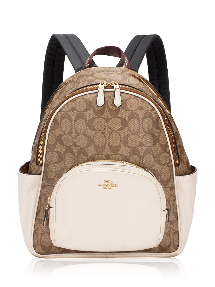 5671 Signature Court Backpack Khaki Chalk