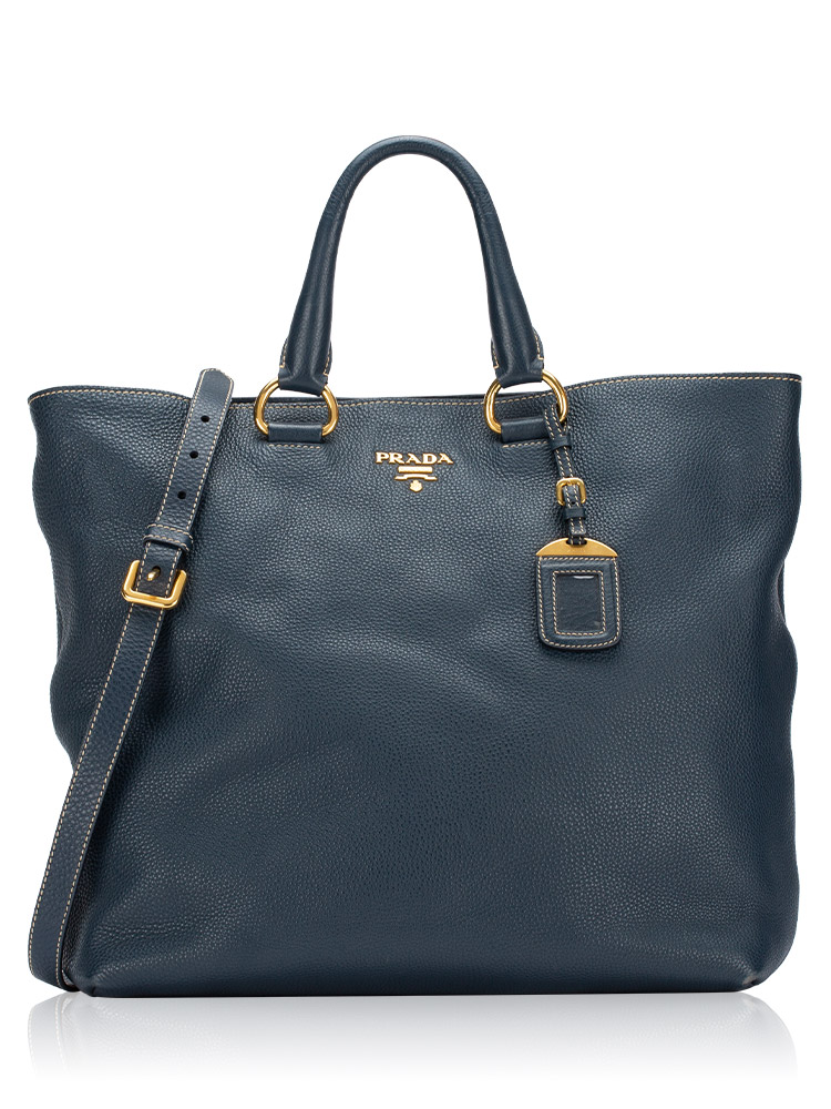 Vitello Phenix Tote Bleu