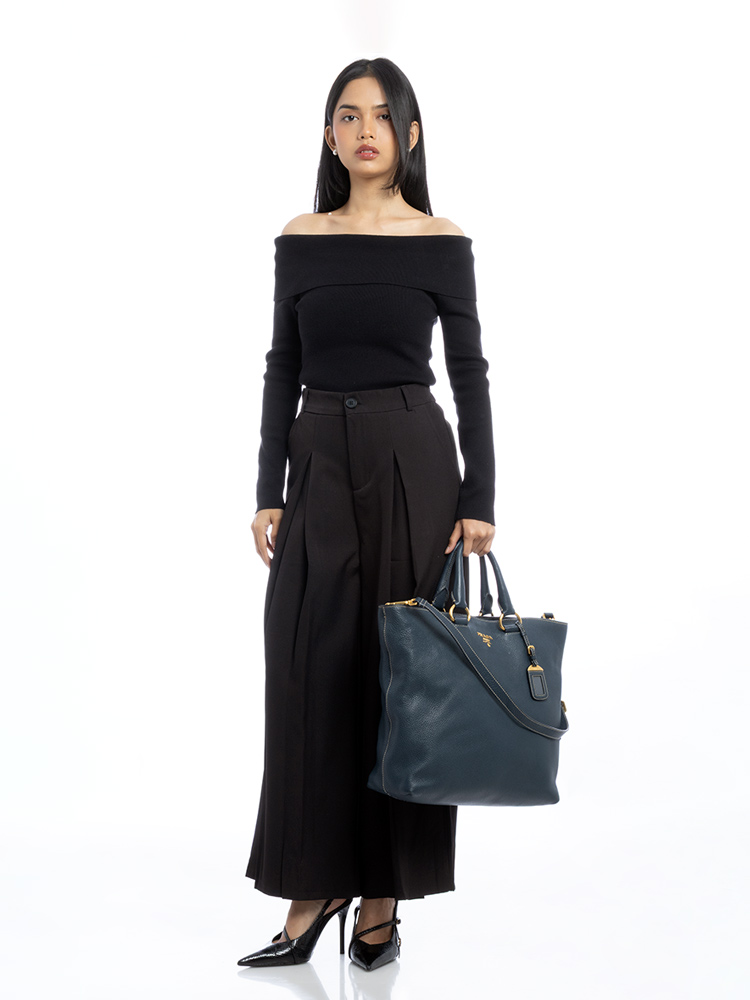 Vitello Phenix Tote Bleu