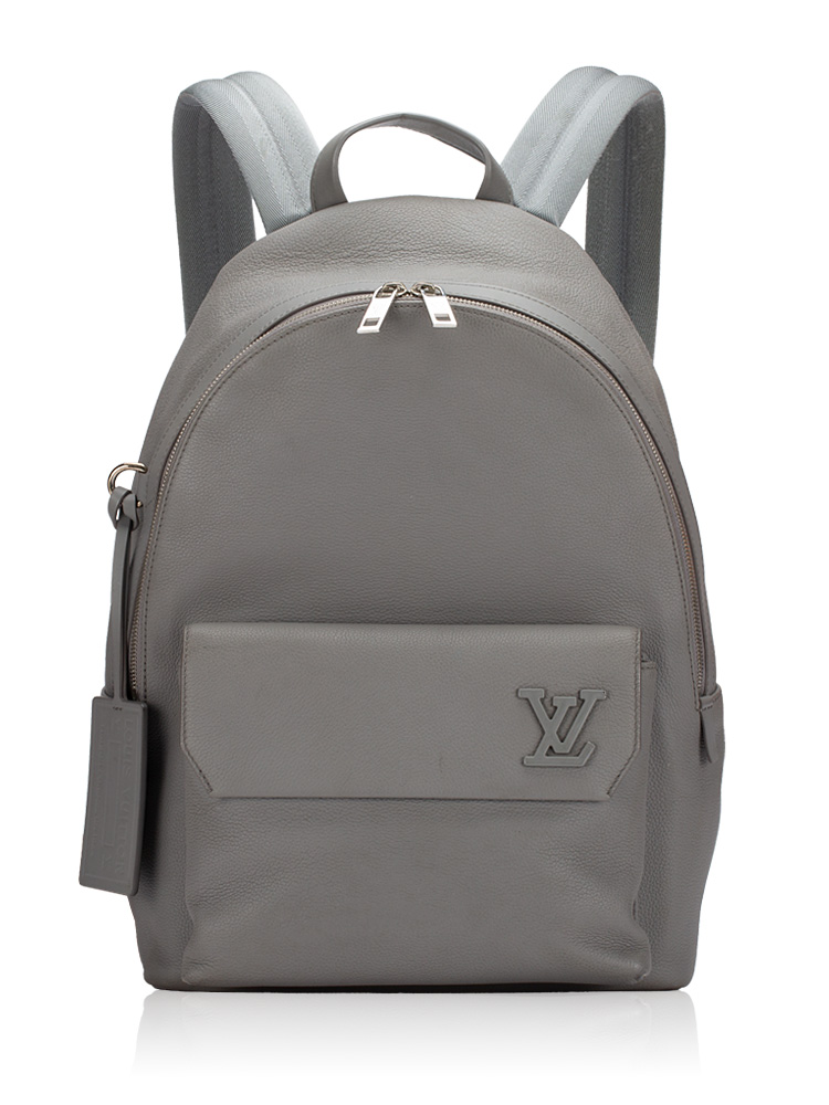 Grained Calfskin Aerogram Takeoff Backpack Grey