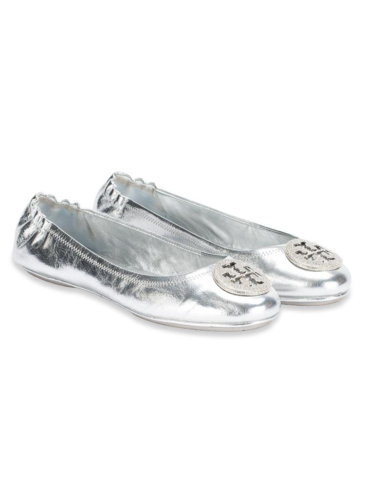 Minnie Travel Ballet Flats Silver Sz 7