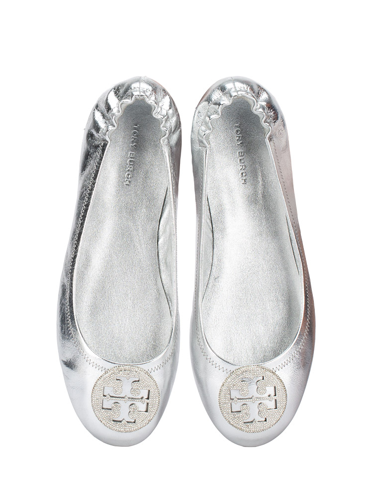 Minnie Travel Ballet Flats Silver Sz 7