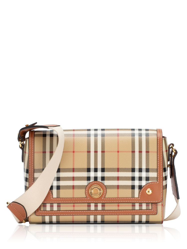 Vintage Check Note Medium Shoulder Bag Briar Brown