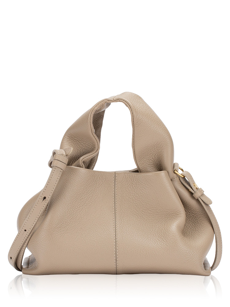 Textured Calfskin Numero Neuf Mini Taupe