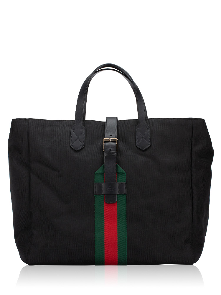Canvas Techno Web Tote Black