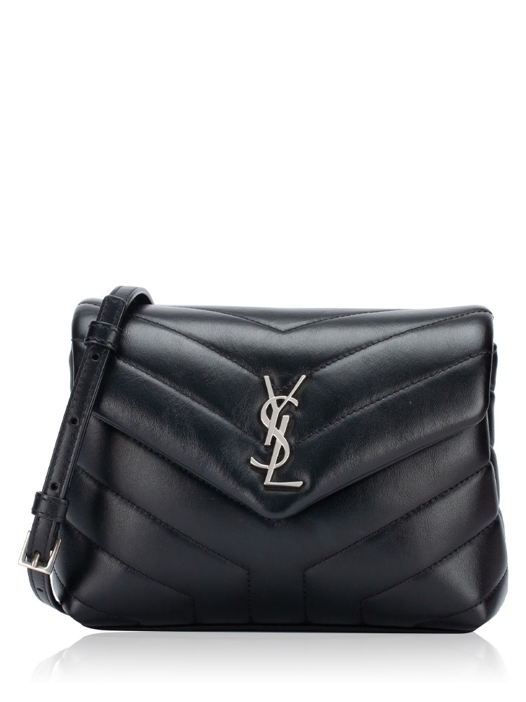 Calfskin Matelasse Y Loulou Toy Crossbody Black