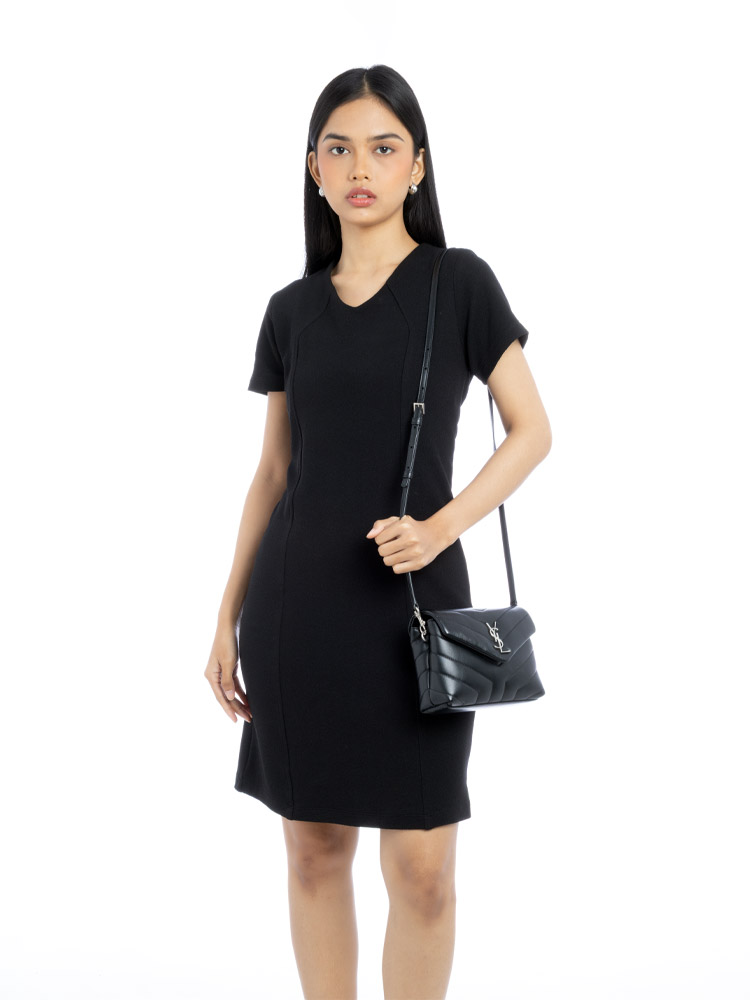 Calfskin Matelasse Y Loulou Toy Crossbody Black