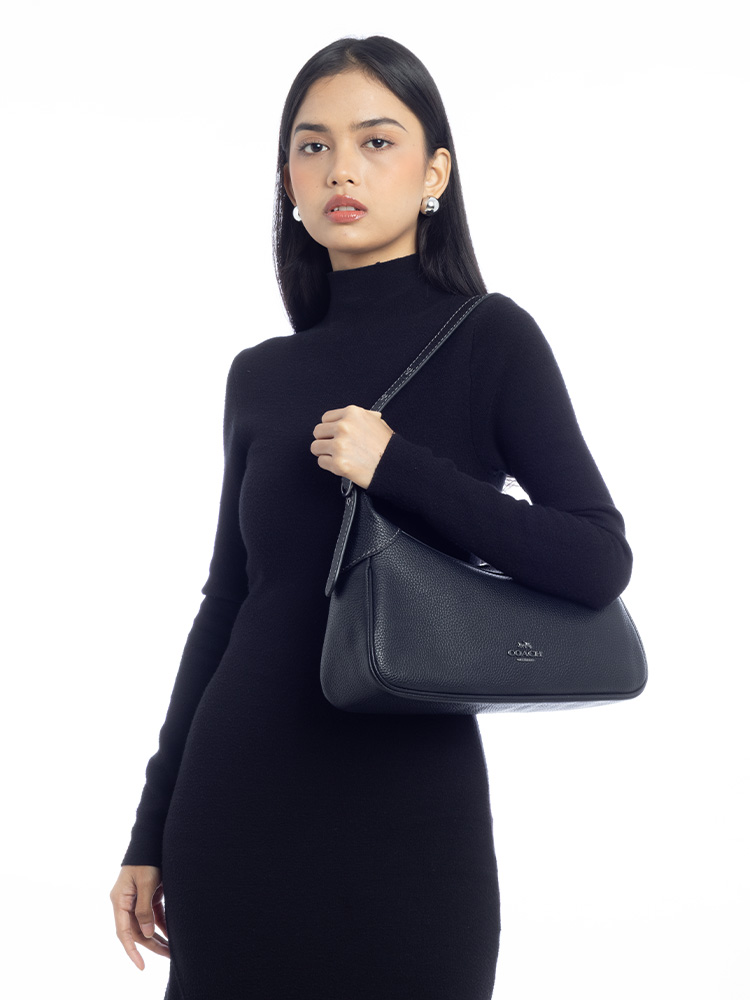 CDV36 Ella Small Shoulder Bag Black