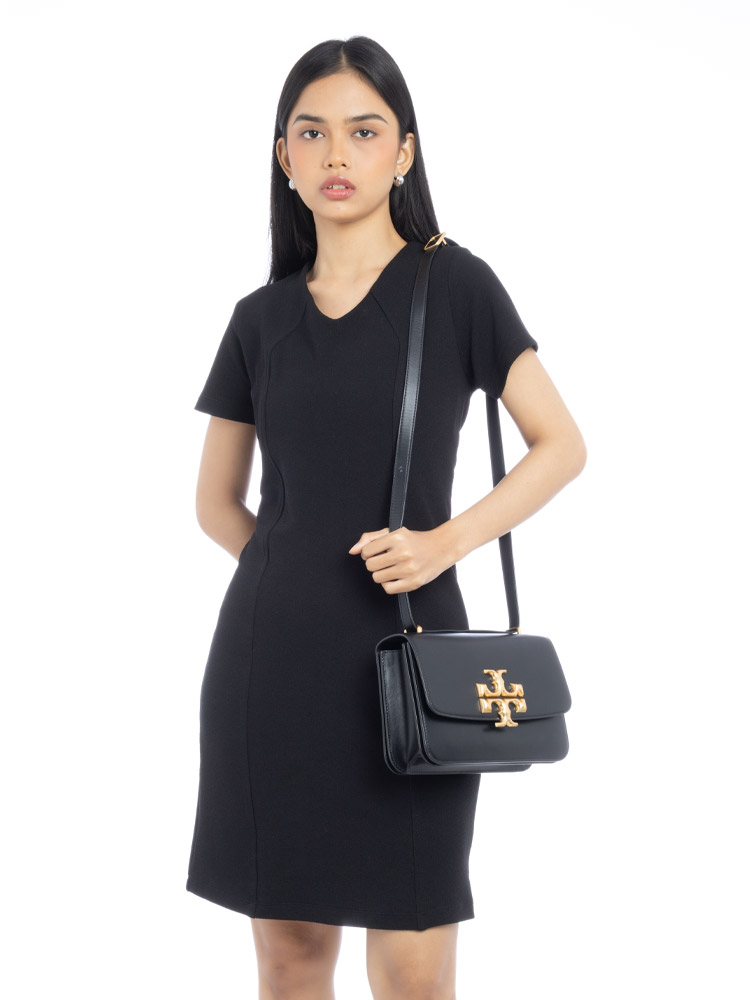 Eleanor Convertible Shoulder Bag Black