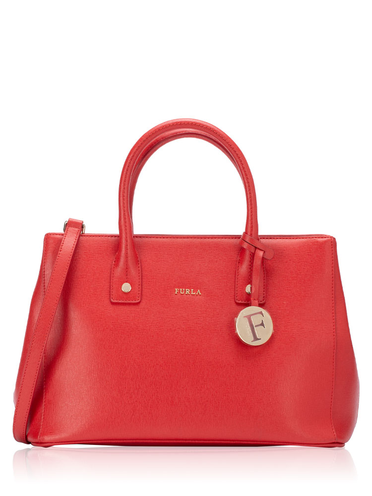 Linda Leather Tote Ruby