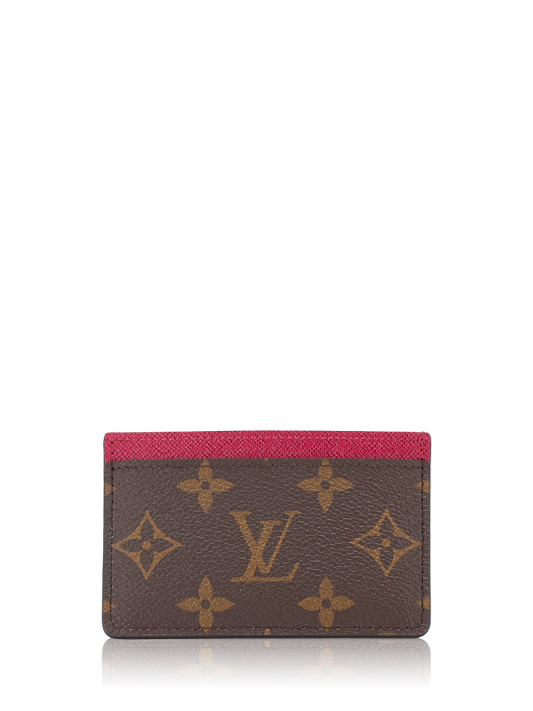 Monogram Card Holder Fuchsia