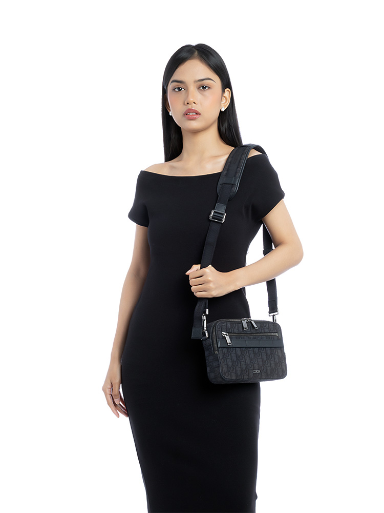Oblique Safari Messenger Black