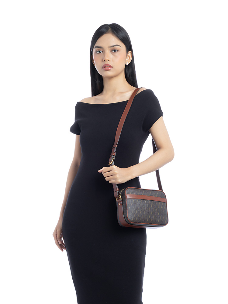 Coated Canvas Le Monogramme Camera Bag Chestnut