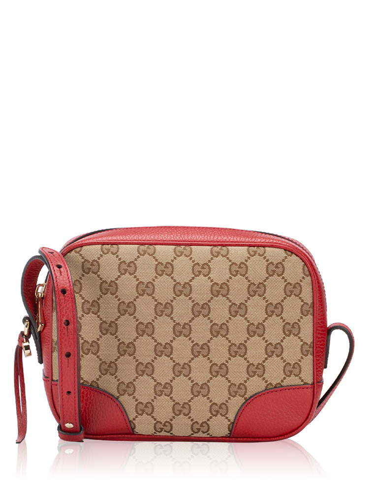 GG Canvas Bree Camera Bag Beige Red