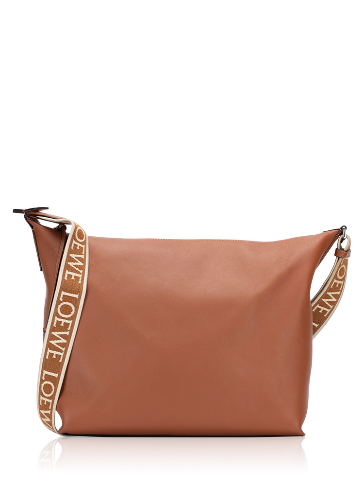 Supple Smooth Calfskin Cubi Crossbody Tan
