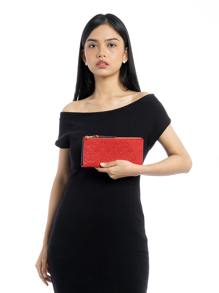 Monogram Empreinte Adele Wallet Cerise