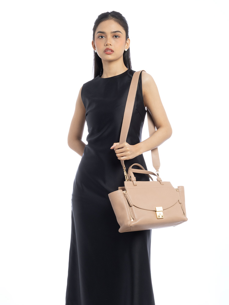 Soft Pashli Mini Satchel Praline