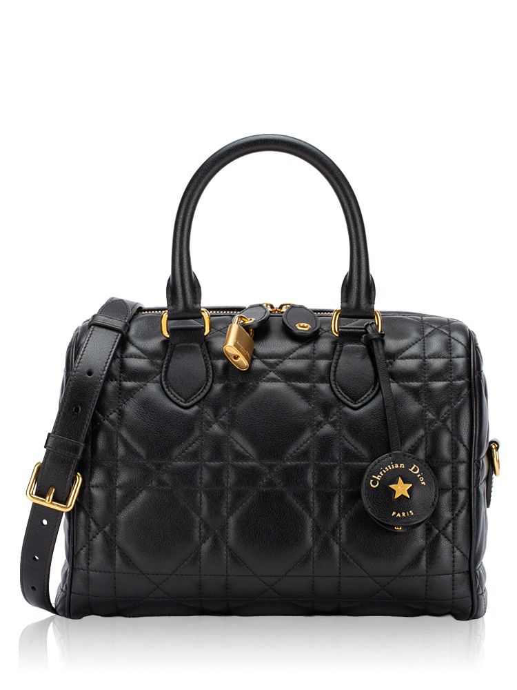 Calfskin Macrocannage Groove 25 Bag Black