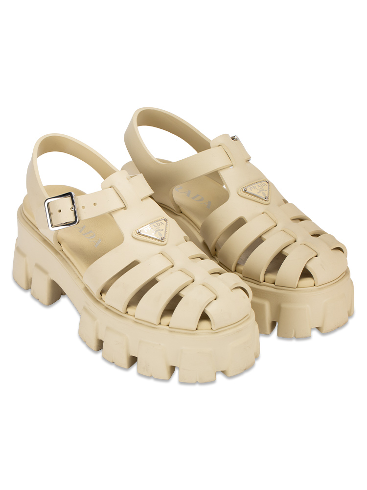 1X853M Foam Rubber Monolith Sandals Quarzo Sz 38