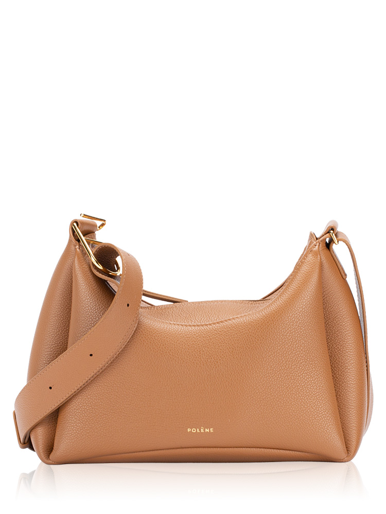 Textured Calfskin Umi Crossbody Camel