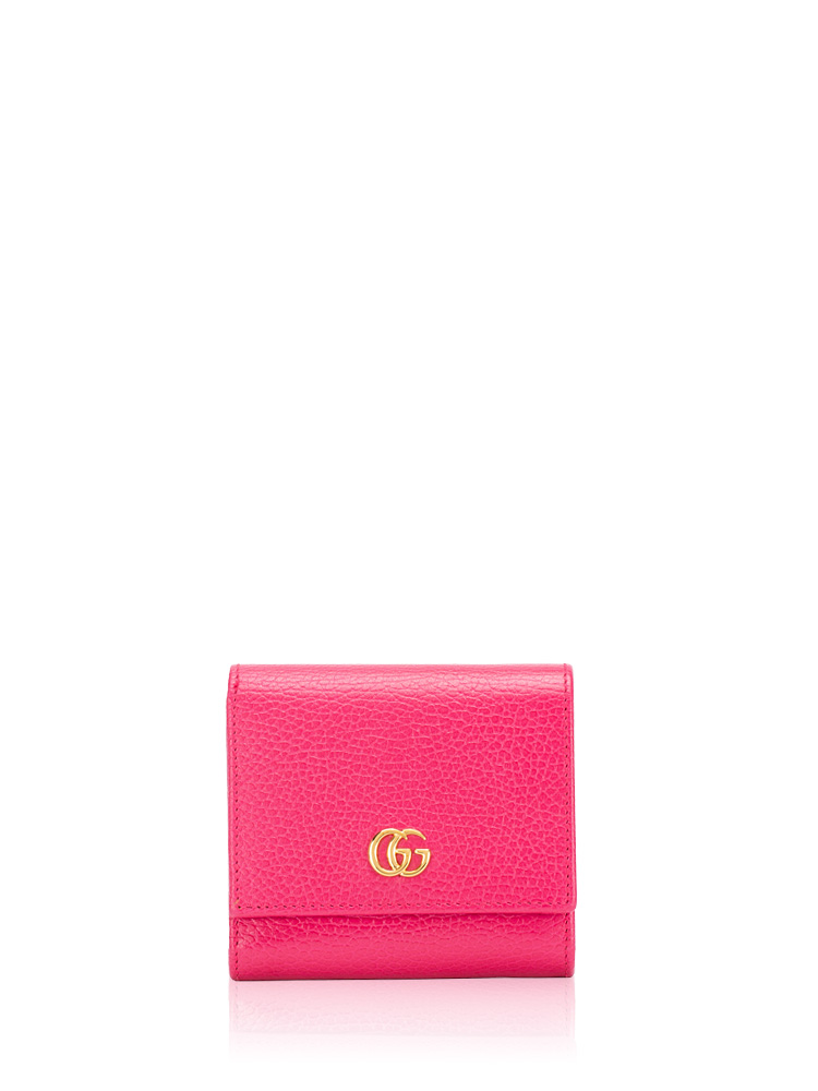 Calfskin GG Marmont Bifold Wallet Fuchsia