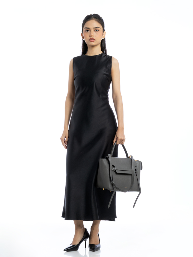 Grained Calfskin Mini Belt Bag Grey