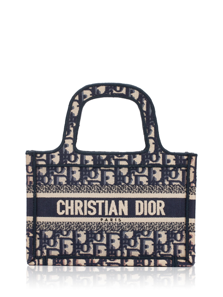 Oblique Mini Book Tote Blue
