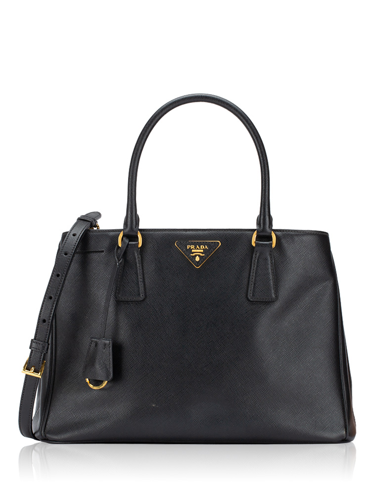 Saffiano Lux Medium Tote Nero