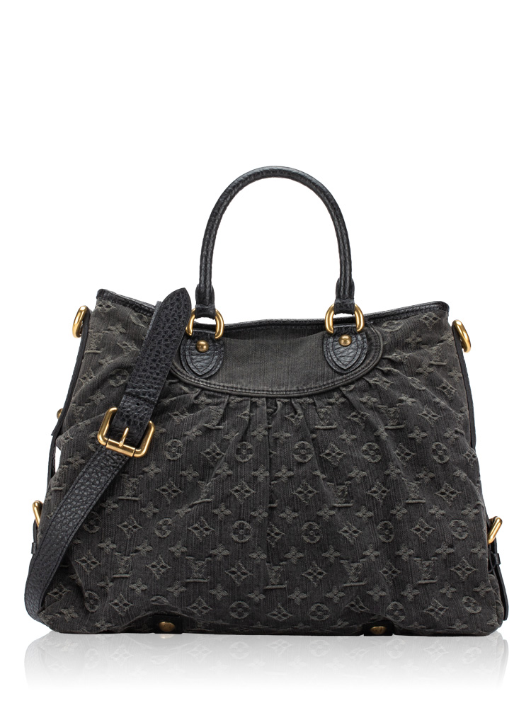 Monogram Denim Neo Cabby GM Noir