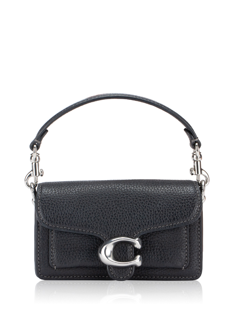 CN731 Leather Tabby 12 Bag Black