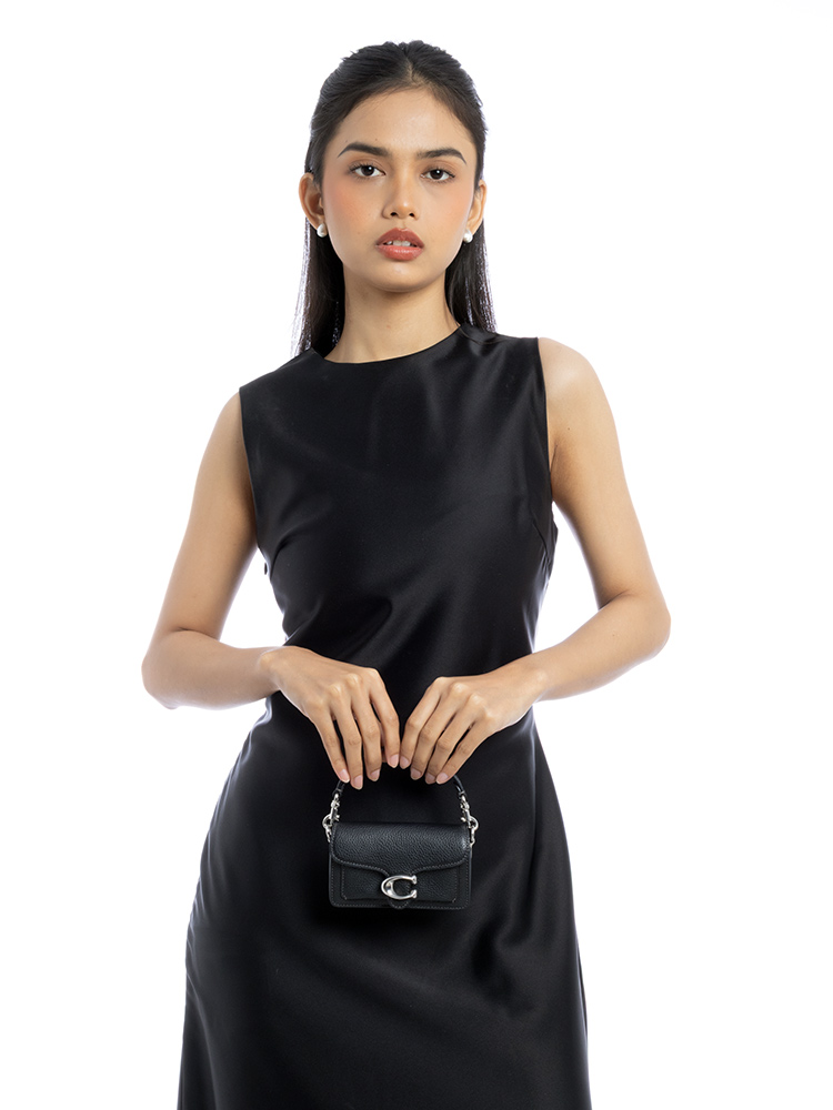 CN731 Leather Tabby 12 Bag Black