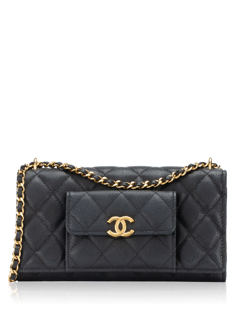Caviar Pocket Twins Wallet On Chain WOC Black