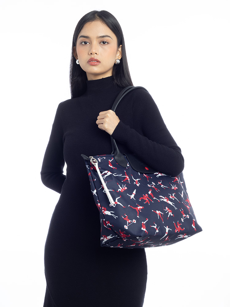 Le Pliage Tokyo Olympics Limited Edition Large LH Tote Navy