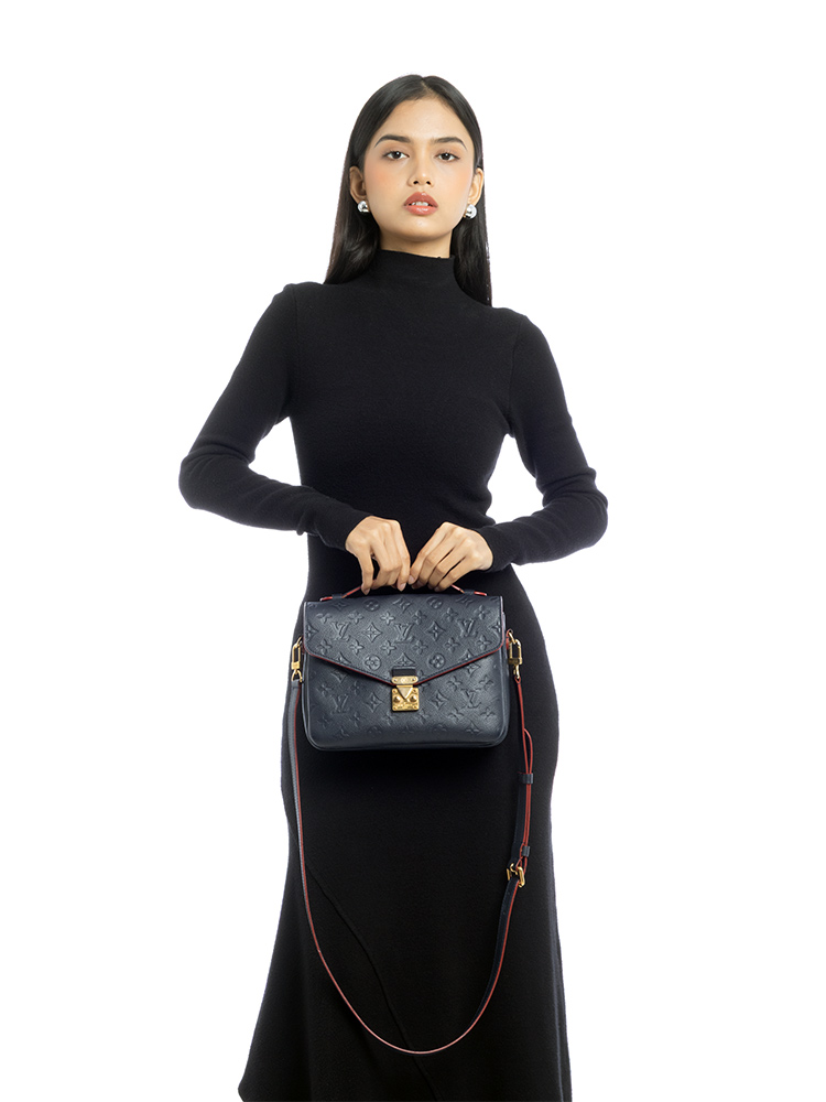 Monogram Empreinte Pochette Metis Marine Rouge