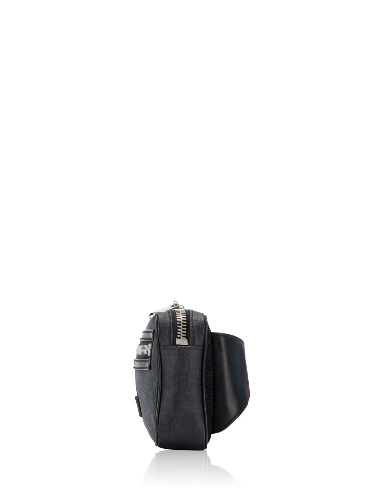 Men Soft GG Supreme Web Belt Bag Black Grey