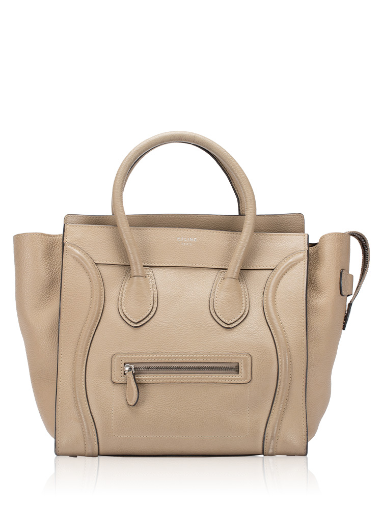 Drummed Calfskin Mini Luggage Dune