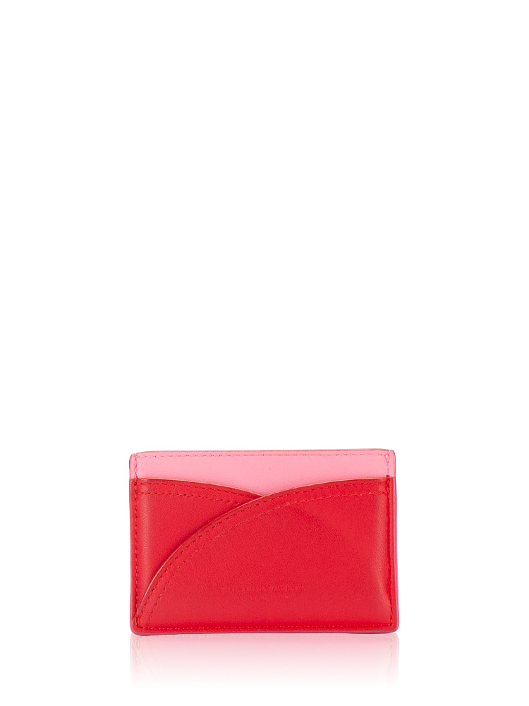 Nappa Lambskin Bicolor Card Case Rosa