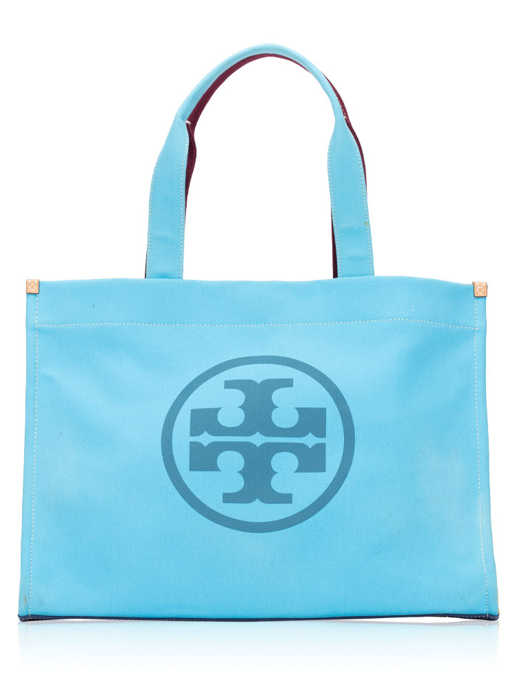 Ella Colorblock Canvas Tote Blue Sky Mix